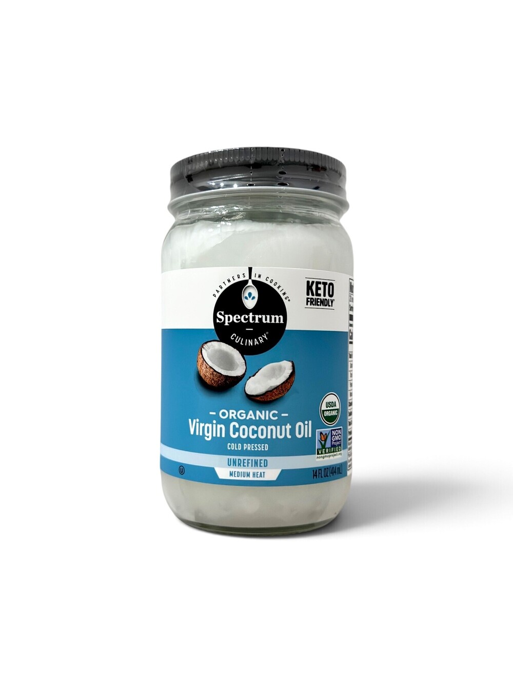 Spectrum Culinary Organic Virgin Coconut Oil, Unrefined, 14 fl oz